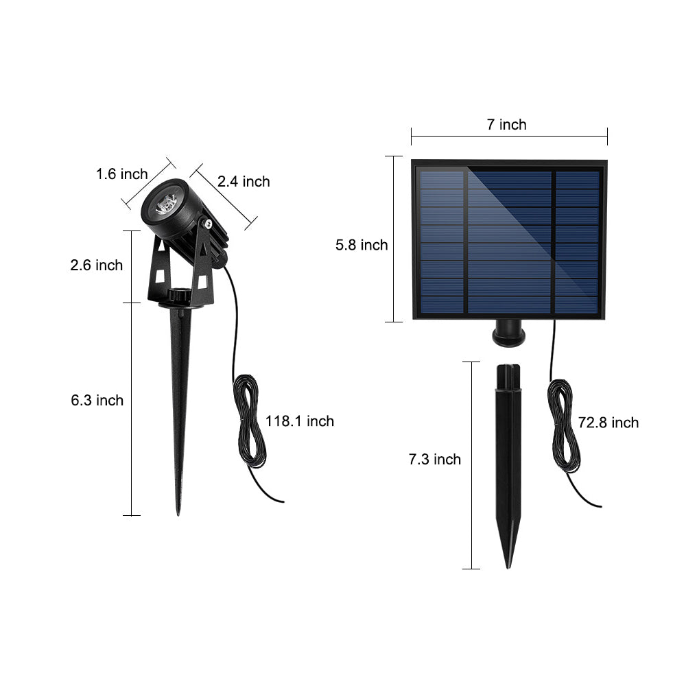 Solar Multi-Head Spotlight | 270° Landscape Tree Light