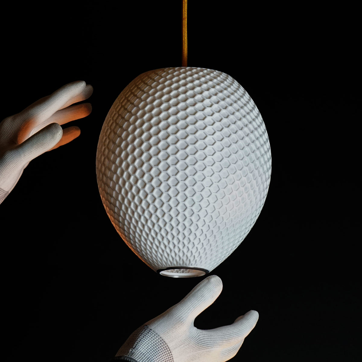 Small White Hive Pendant Light