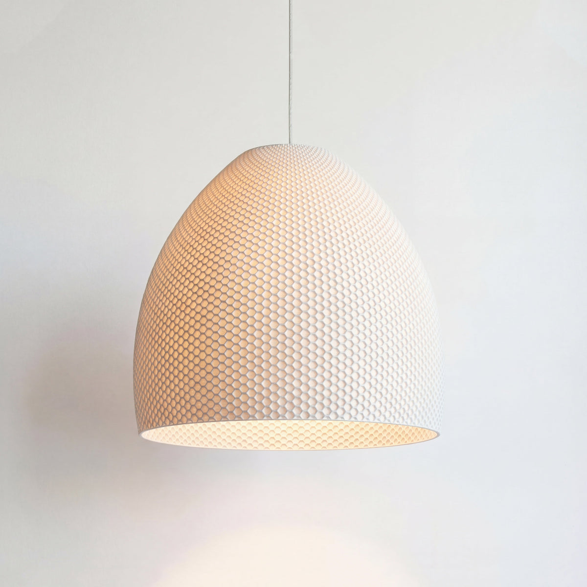 Luxury White Hive Dome Pendant Light – Sculptural Designer Ceiling Lighting