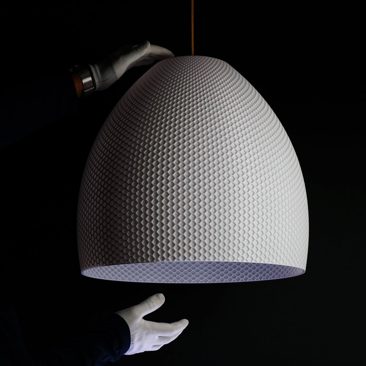 Luxury White Hive Dome Pendant Light – Sculptural Designer Ceiling Lighting