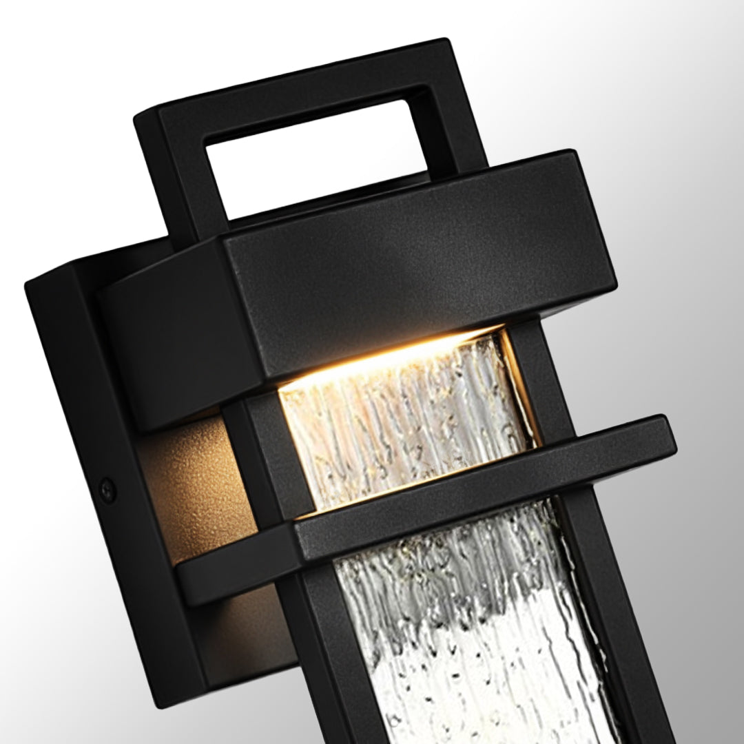 IP65 Minimalist Wall Sconce | Black Aluminum Outdoor Light