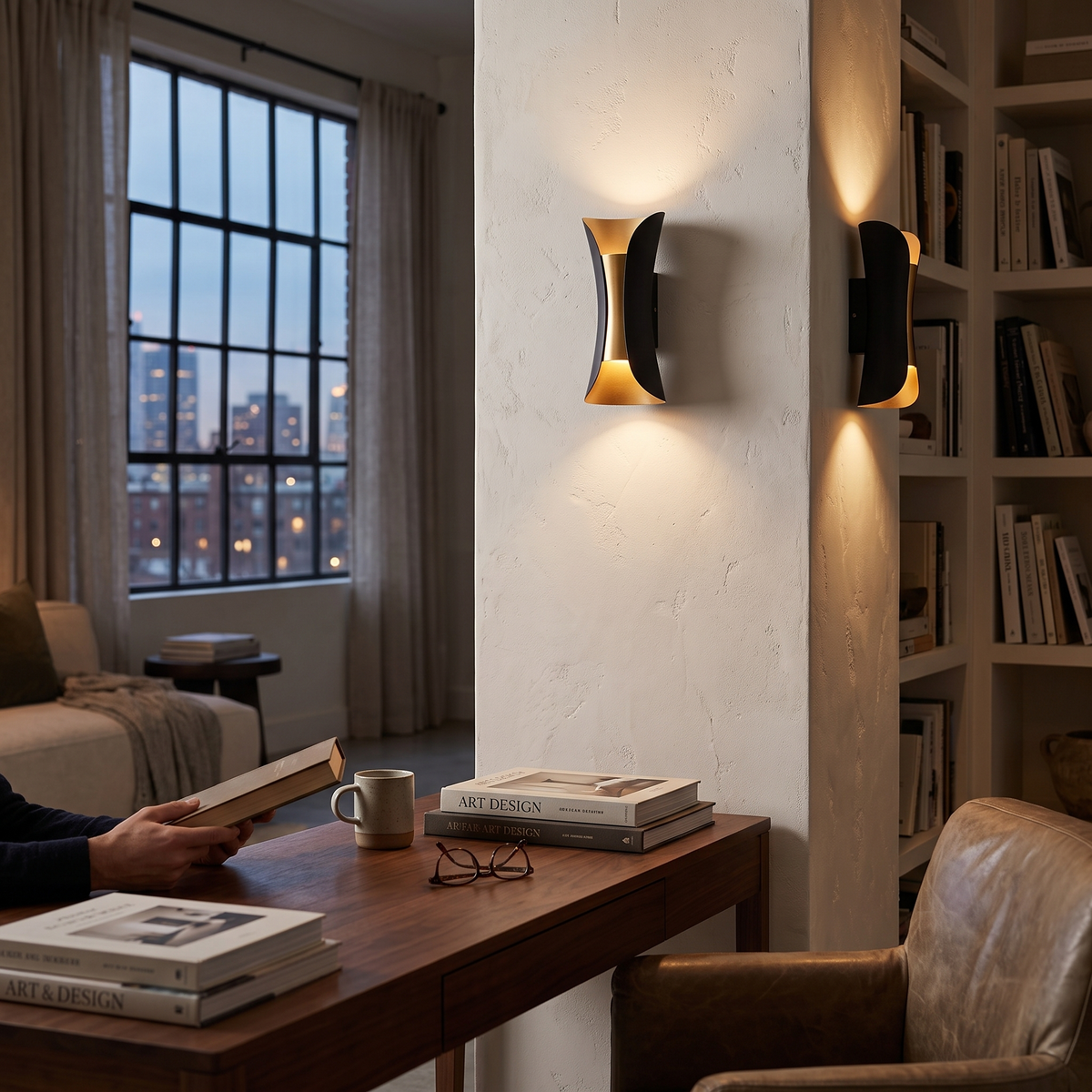 Arcelle | Curved Up and Down LED Wall Light Weatherproof Sconce for Porch and Courtyard