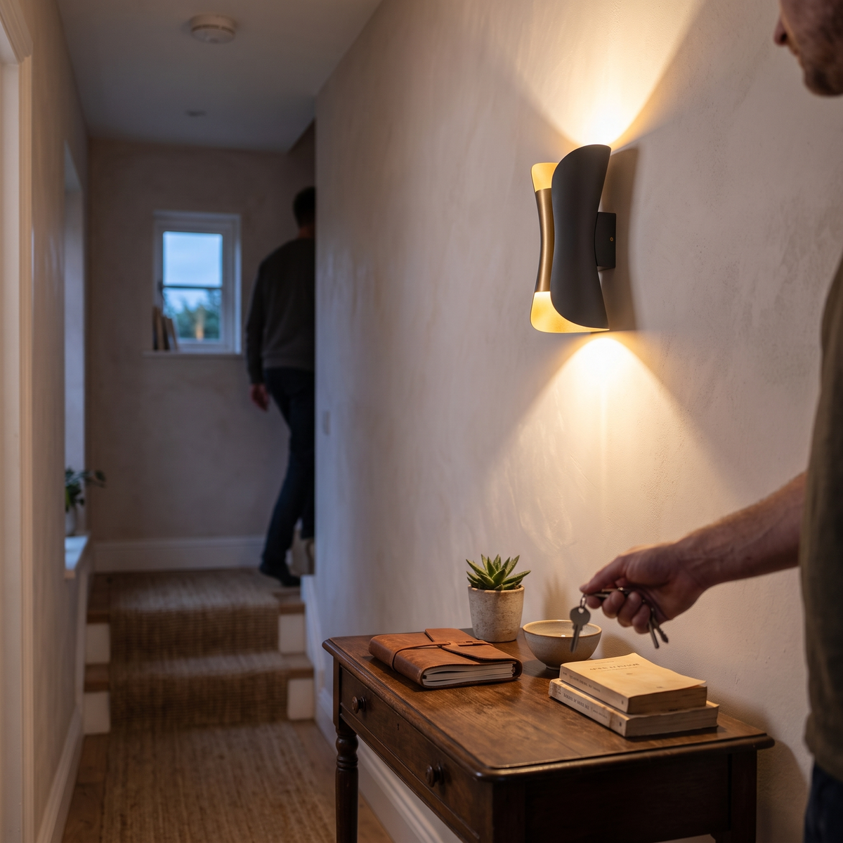 Arcelle | Curved Up and Down LED Wall Light Weatherproof Sconce for Porch and Courtyard