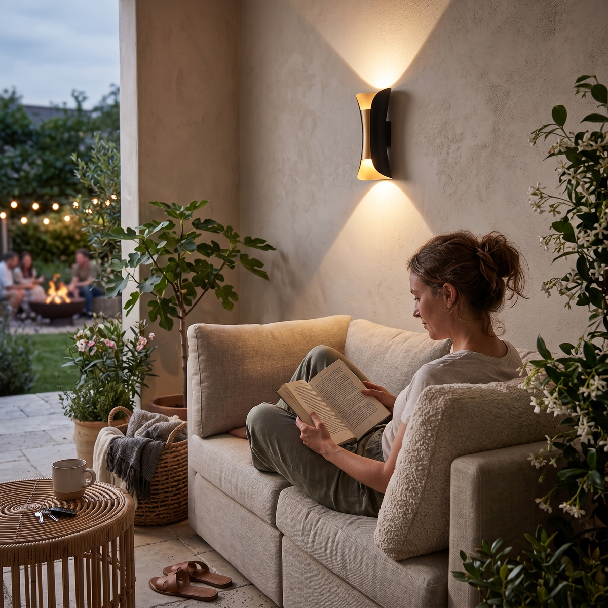 Arcelle | Curved Up and Down LED Wall Light Weatherproof Sconce for Porch and Courtyard