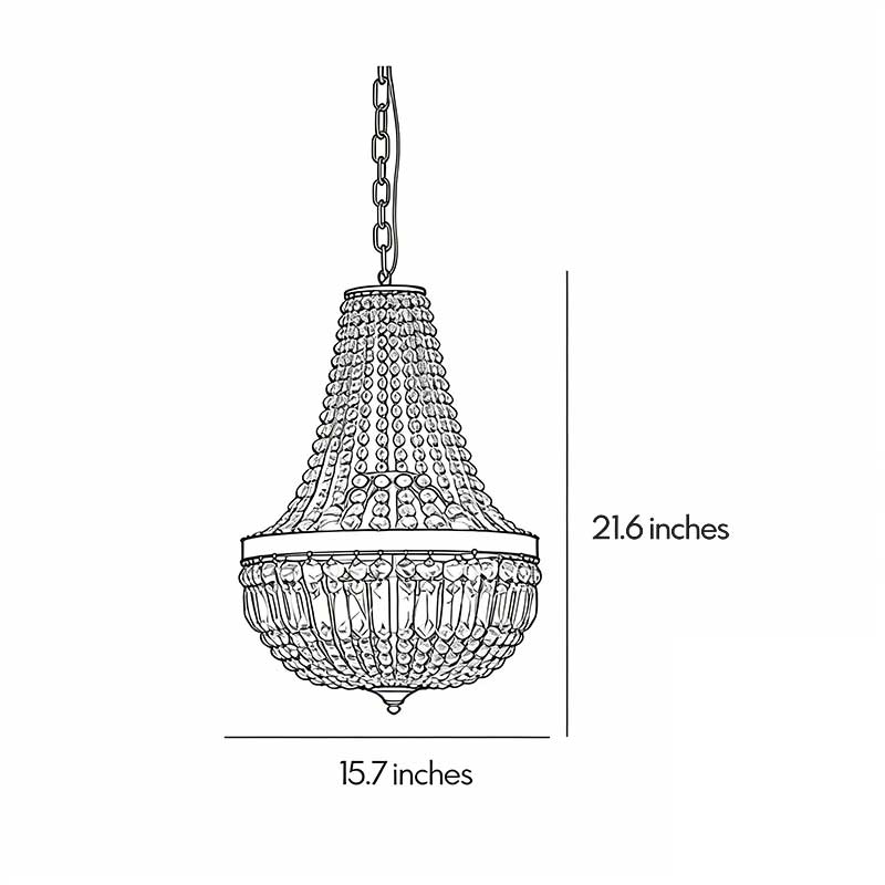 Crystal Modern Lantern Pendant | Gold Outdoor Venue Light