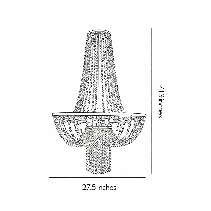 Beaded European Chandelier | Gold Outdoor Wedding Light