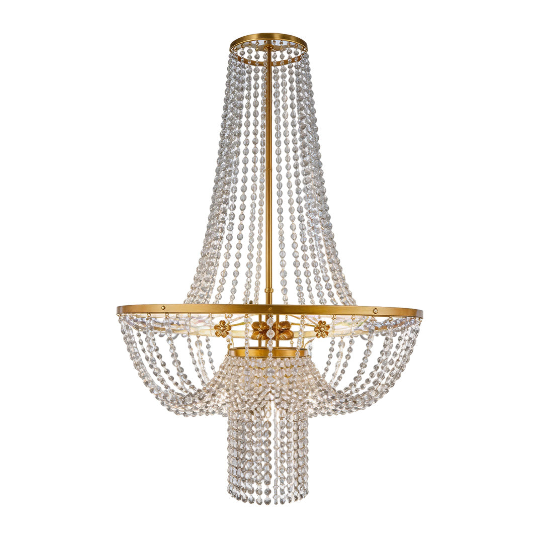 Beaded European Chandelier | Gold Outdoor Wedding Light