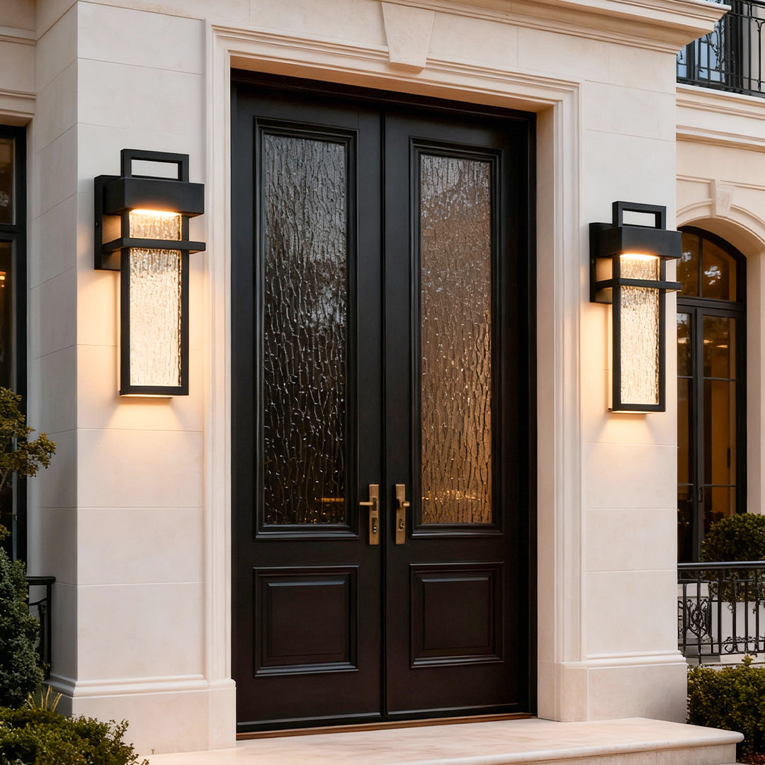 IP65 Minimalist Wall Sconce | Black Aluminum Outdoor Light