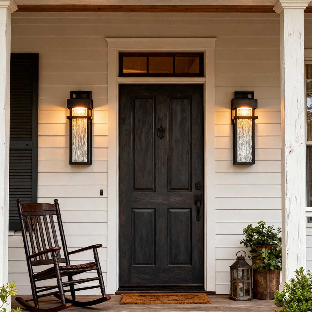 IP65 Minimalist Wall Sconce | Black Aluminum Outdoor Light