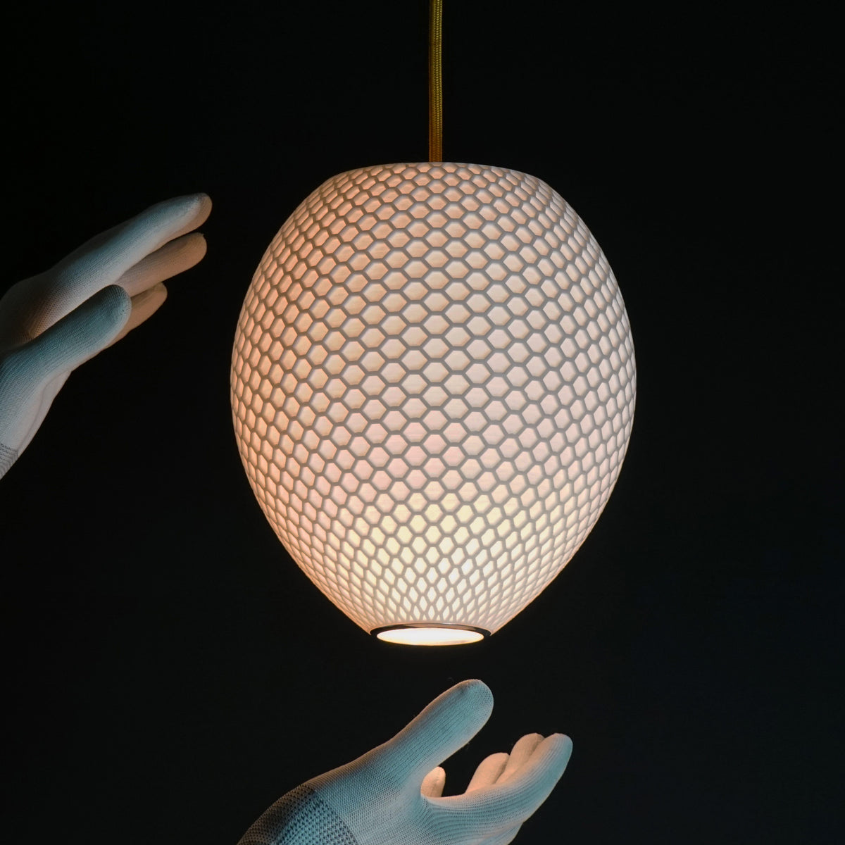 Small White Hive Pendant Light