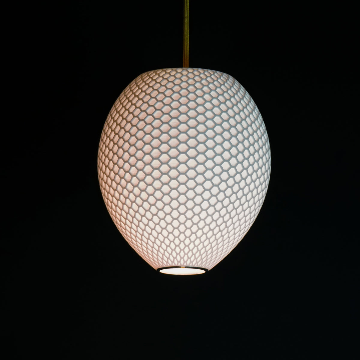 Small White Hive Pendant Light